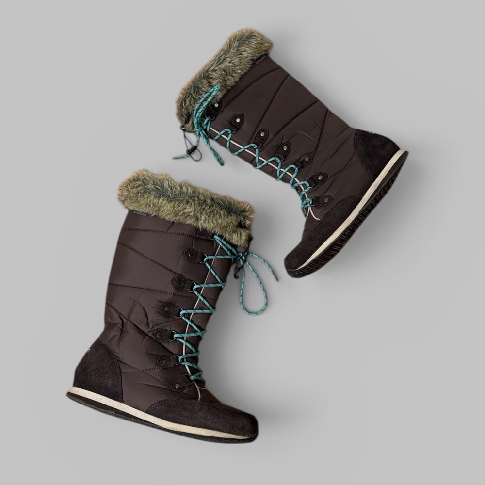 L.L Bean Carrabassett Tall Faux-Fur Lace-Up Winter Snow Boots